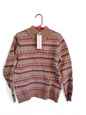 Janie and Jack The Cabin Fair Isle Sweater Boys Size 6 NWT